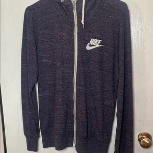 Nike Men's Dark Blue Zip-Up Sweater